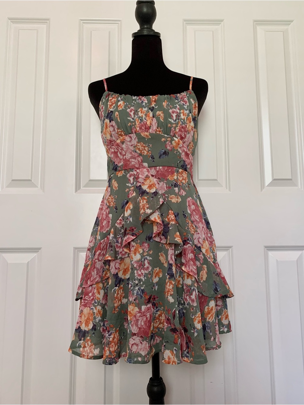 Trixxi Floral Ruffle Dress